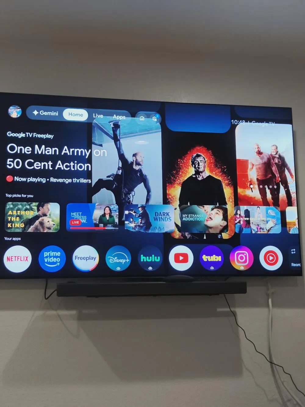 ONN 4K Pro unboxing — device, remote, HDMI cable, power adapter, quick start guide and batteries